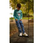 Chipi&Chips fiú hosszu ujjú felső -türkiz,kosárlabda