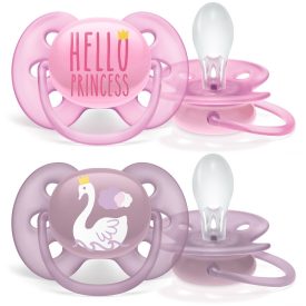   Philips AVENT SCF223/02 Ultrasoft Text játszócumi 6-18 hó lányos 2db
