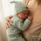 Kazum 2 részes baba szett ,cipzáras rugdalózó és sapka-akvamarin