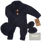 Zyzio&Zuzia 3 részes kötött babakelengye szett-sötétkék