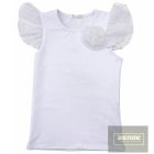 Chipi&Chip fehér , fodros ujjú alkalmi felső 2026 tavasz