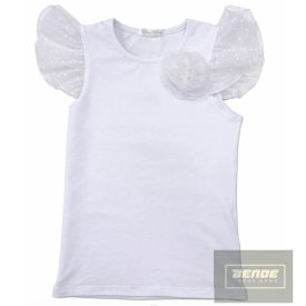 Chipi&Chip fehér , fodros ujjú alkalmi felső 2026 tavasz