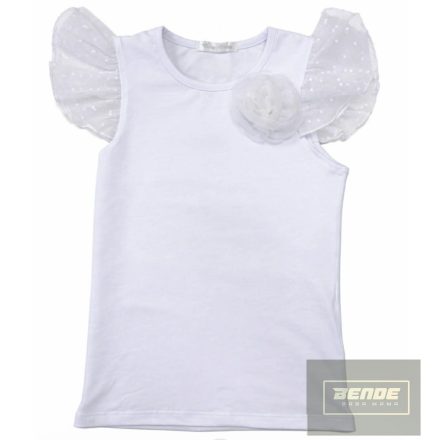 Chipi&Chip fehér , fodros ujjú alkalmi felső 2026 tavasz