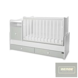   Lorelli Trend PLUS kombi ágy 70x165 cm - White & Milky Green ÚJ