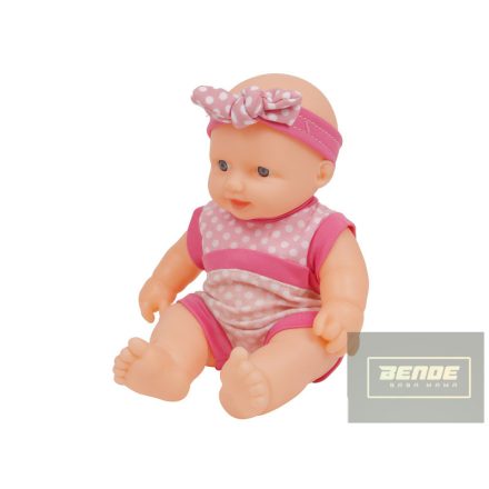 Játékbaba ruhában, fejpánttal - 24 cm -többféle