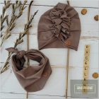 Zyzio&Zuzia TURBÁNSAPKA + Kendő-púder barna 