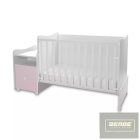 Lorelli Trend PLUS kombi ágy 70x165 cm- White & Orchid Pink ÚJ