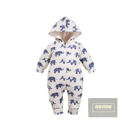 EEvi DR  kisfiú ,lábfej nélküli pamut overál-ekrü kék