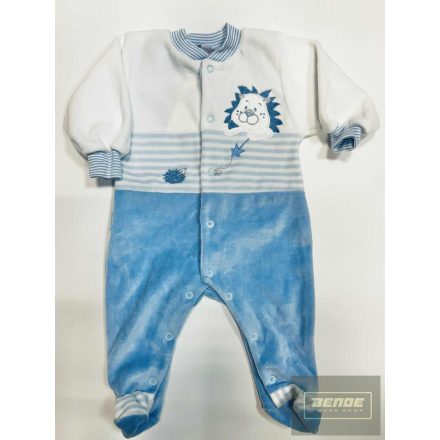 Leo poldi hosszú ujjú  plüss rugdalózó-kék oroszlán