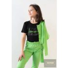 Killy  nagylány póló-fekete -zöld felirat