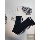 Chipi&Chips nagylány Puffos ujjú 2 részes szett-fehér-fekete
