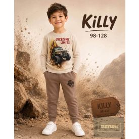 Killy , kisfiú pamut szabadidő nadrág Monster-capuccino