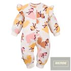 EEVI Fluffy Tails kislány pamut rugdalózó-ekrü ,lábfej nélküli